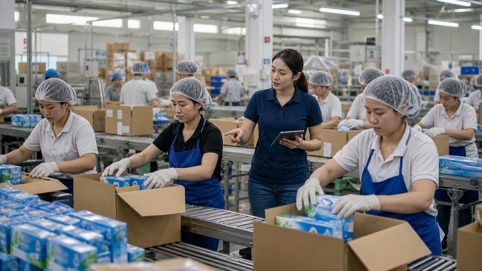 Lao động thời vụ hỗ trợ đóng gói sản xuất