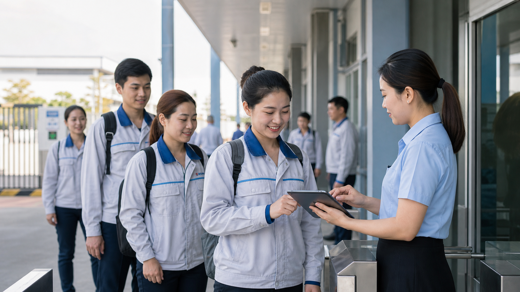 Điểm danh lao động phái cử trước ca làm