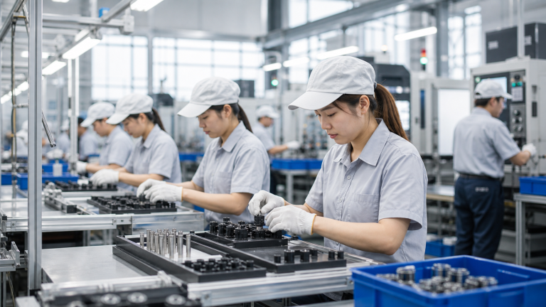 Công Nhân Sản Xuất Làm Việc Theo Ca