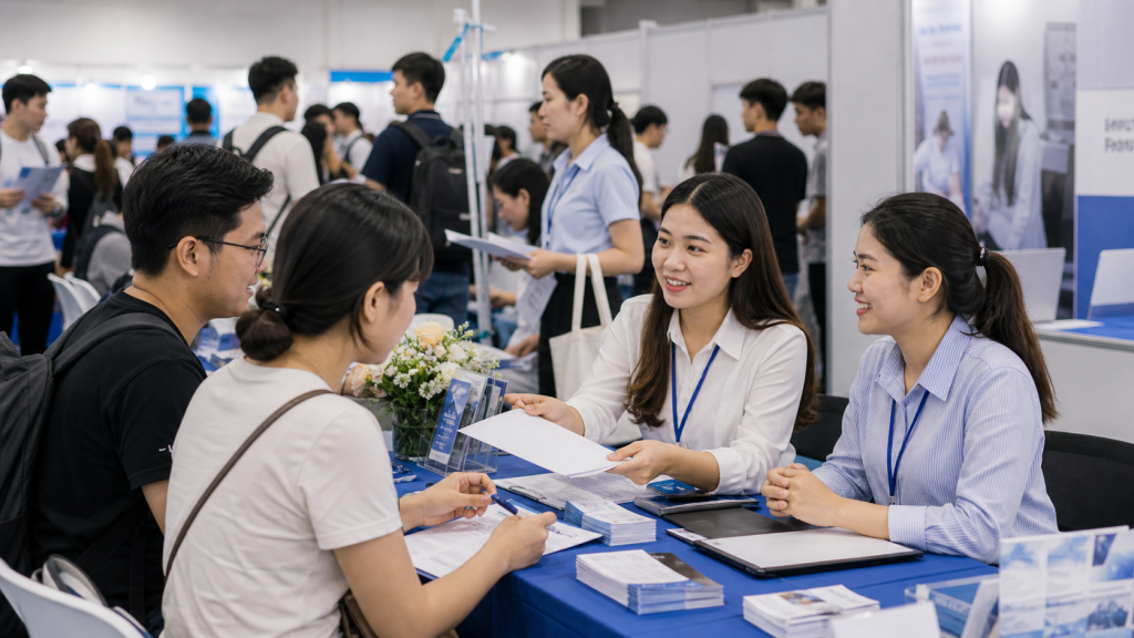 Kết nối ứng viên tại ngày hội việc làm